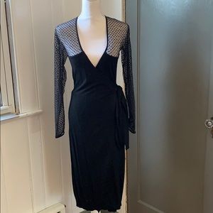 DVF Black Wrap Dress
